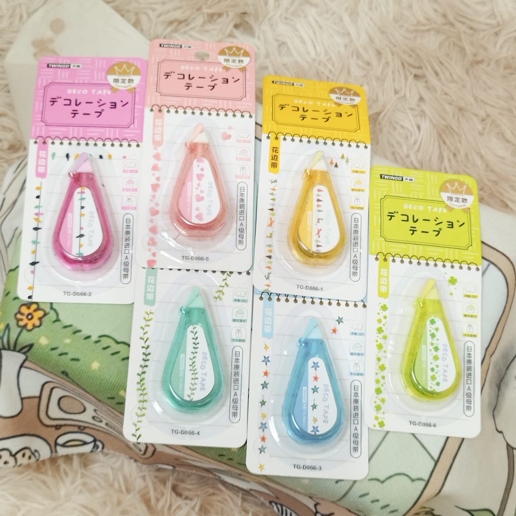 

DECORATION TAPE TWINGGO TG-D866 VARIAN 1-6 DENGAN MOTIF BERBEDA BEDA / DECO TAPE FANCY BISA COD