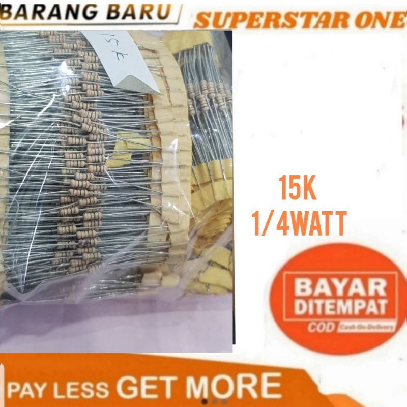 resistor 15k 1/4watt R 15k 1/4wat