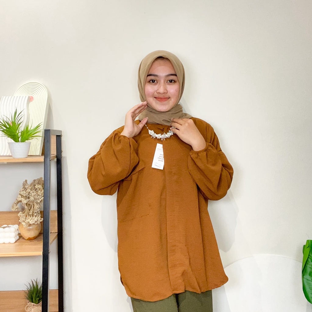 Atasan Wanita Crincle Airflow Camelia Blouse