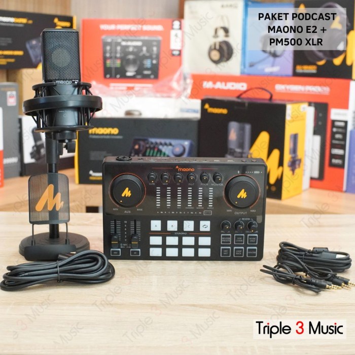 Paket Maono E2 Paket Podcast 1 orang With PM500