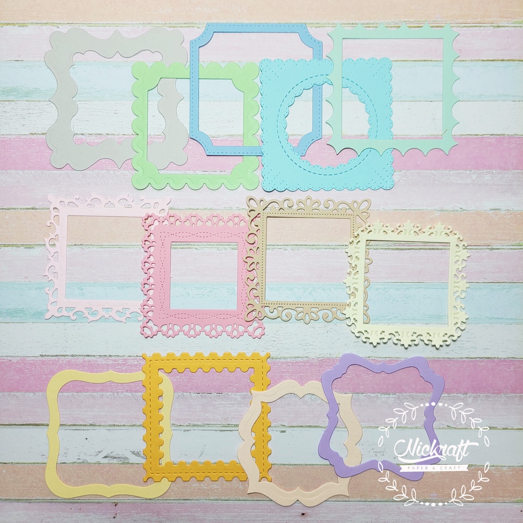 

Die Cut Frame Square Kotak - Medium untuk Scrapbook Bujo Journaling