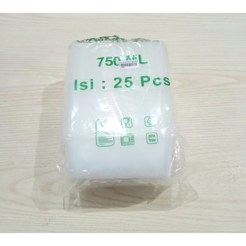 Kotak MAKANAN SERBAGUNA THINWALL 750ML Merek DM