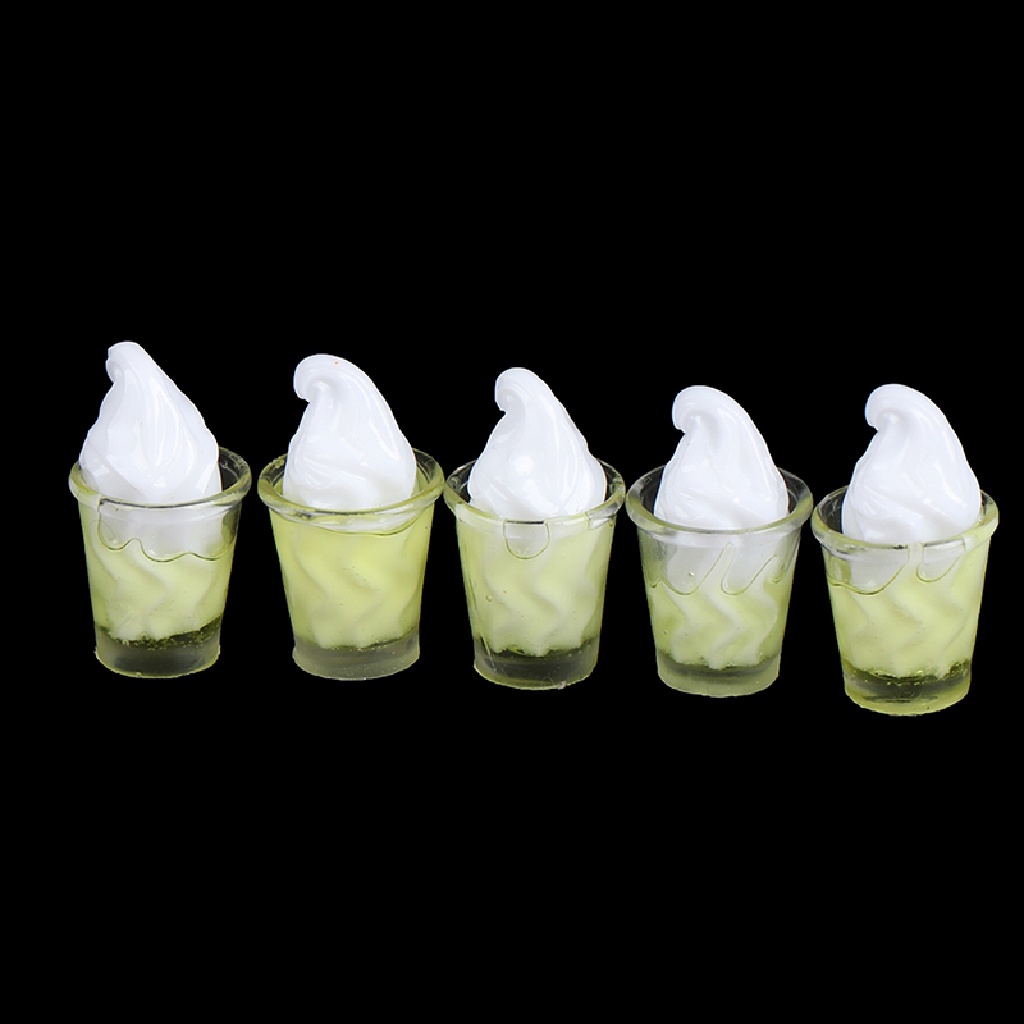 [Rready Stock] 10pcs 1per12rumah Boneka Miniatur Pretend Food Candy Color Ice Cream Cup Drink (ID)