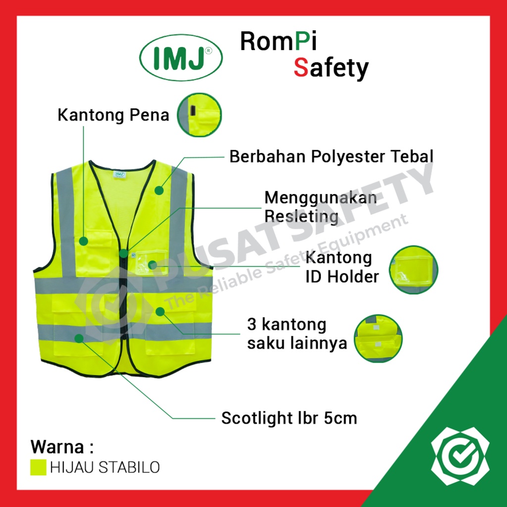 Rompi Safety Proyek ID Holder Polyster TBL IMJ