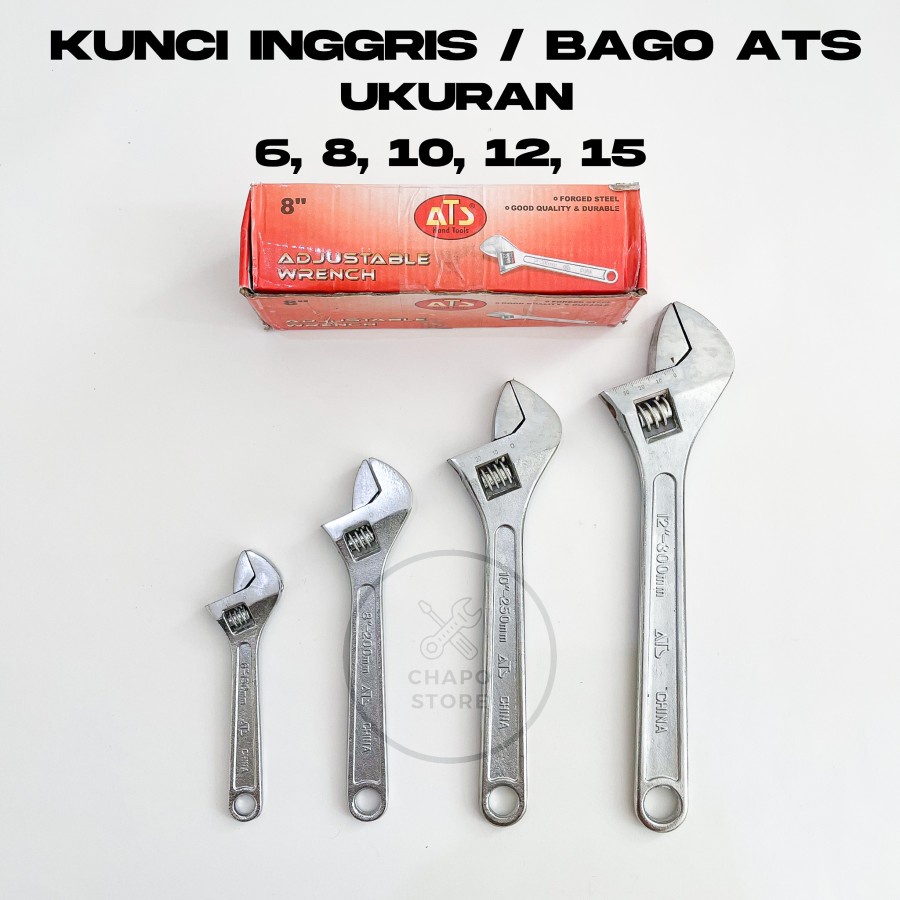 KUNCI INGGRIS / KUNCI BAGO / ADJUSTABLE WRENCH SEMUA UKURAN