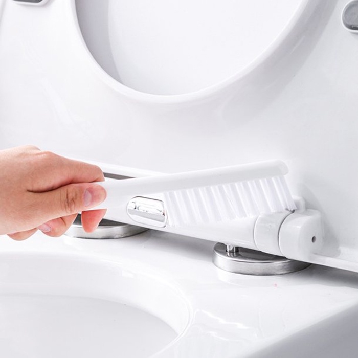 Sikat Kloset Elastis pembersih WC Toilet Gagang Panjang Lentur Bahan Karet Silikon Tempel Dinding