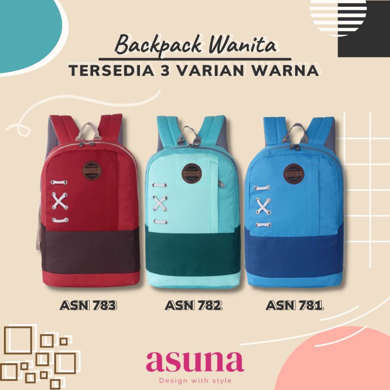 HERBIE Tas Backpack Wanita Terbaru | Tas Sekolah Casual | Tas Ransel Gendong