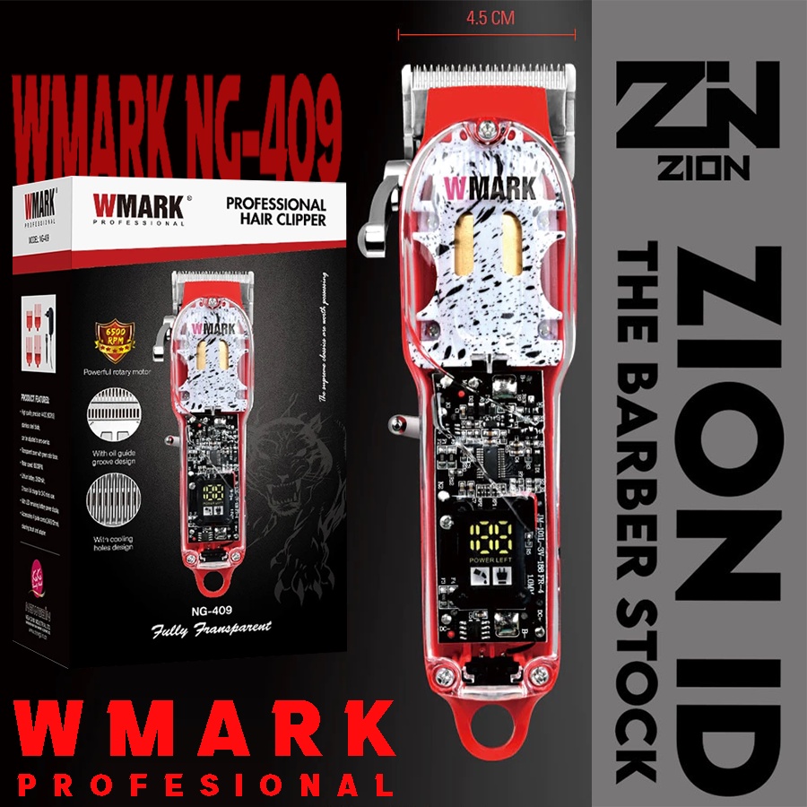 Mesin cukur wmark ng-409 transparan wmark profesional hair clipper ng 409 ng409