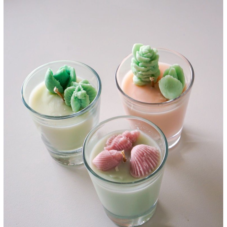 Lilin Gelas Cactus Aromaterapi Scented Candle Souvenir Suvenir Murah Lilin Wangi