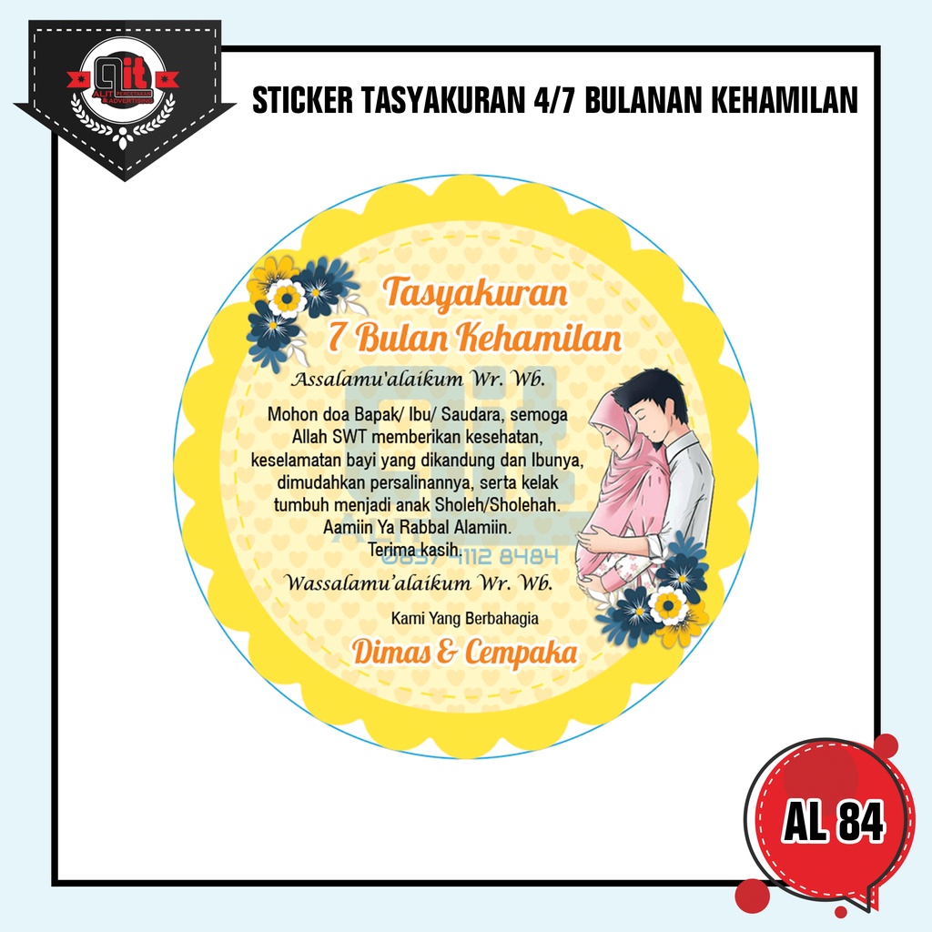 

sticker tasyakuran kehamilan 4 bulanan/ 7 bulanan