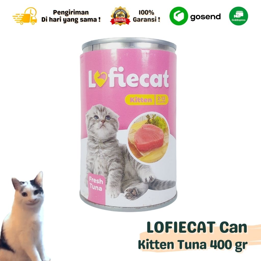Makanan Kucing Wet Food Lofiecat Can 400gr Kitten Tuna