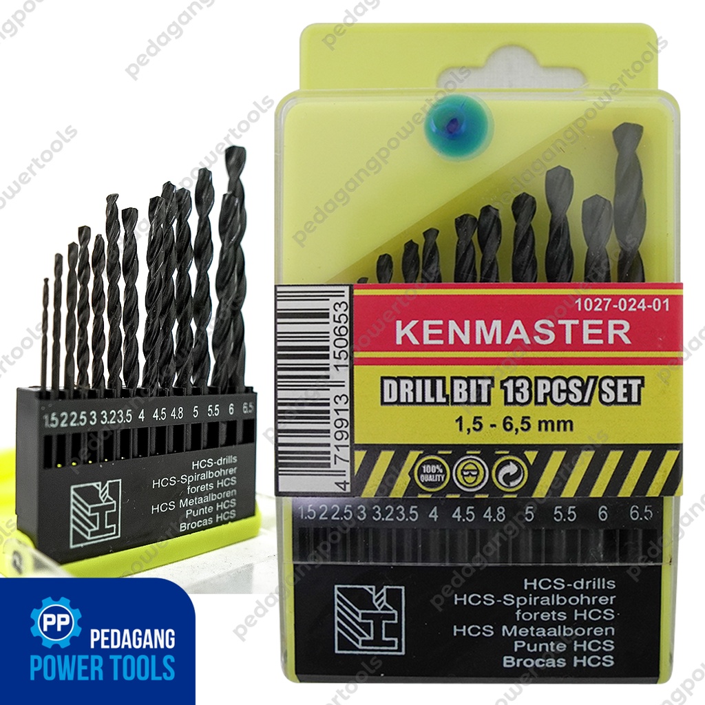 KENMASTER Mata Bor Besi Set 13 Pcs