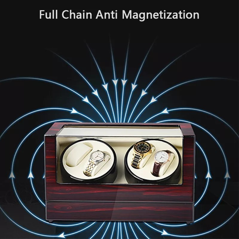 NA - Kotak Jam Tangan Otomatis 4 Slot Automatic Box Watchwinder W113