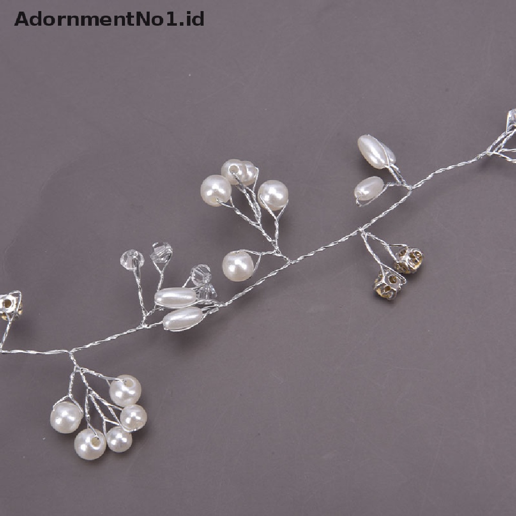 [AdornmentNo1] Mutiara Pernikahan Rambut Pengantin Aksesoris Headband Women Hair Jewelry [ID]