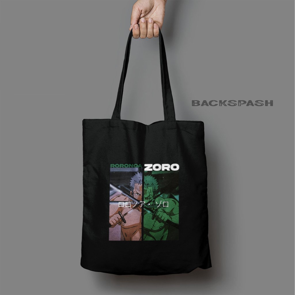 TOTEBAG ANIME ONE PIECE HITAM CUSTOM PRIA DAN WANITA