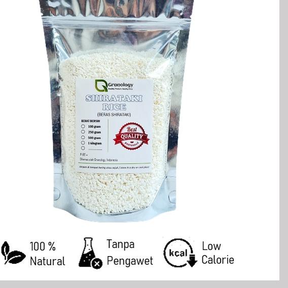 

☛ Beras Shirataki Konyaku Kualitas Premium (500 gram) by Granology ✸