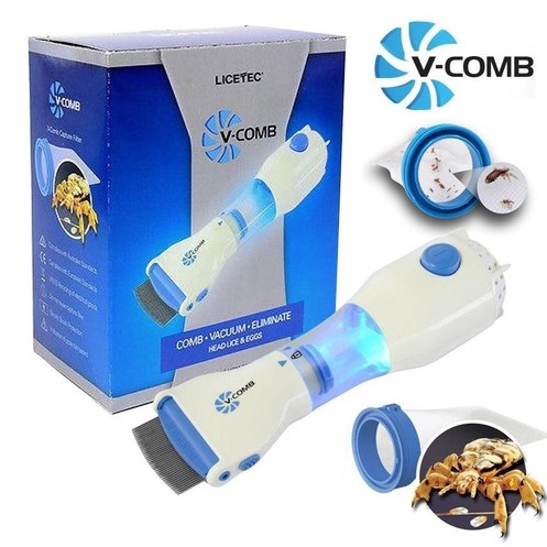 DIKIRIM HARI INI UV-Comb Vacuum Comb Sisir Kutu Elektrik Rambut Penghilang Kutu / ORIGINAL V-COMB SE