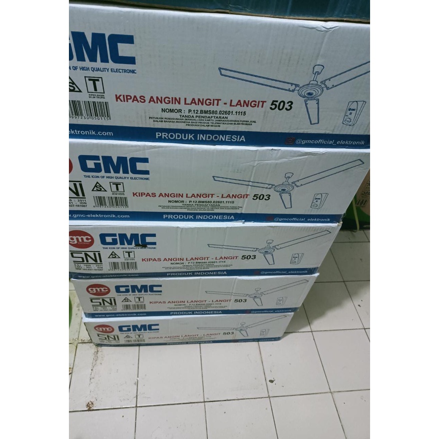 Kipas Angin Langit-Langit GMC 503 (Ceiling Fan)  Ukuran 56&quot; Baling Besi - Termurah