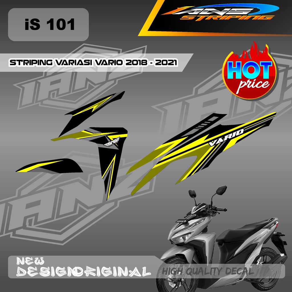 STIKER STRIPING VARIO Led Vario 150 MOTIF GRAFIK RACING BAHAN HOLOGRAM / NON HOLOGRAM IS101