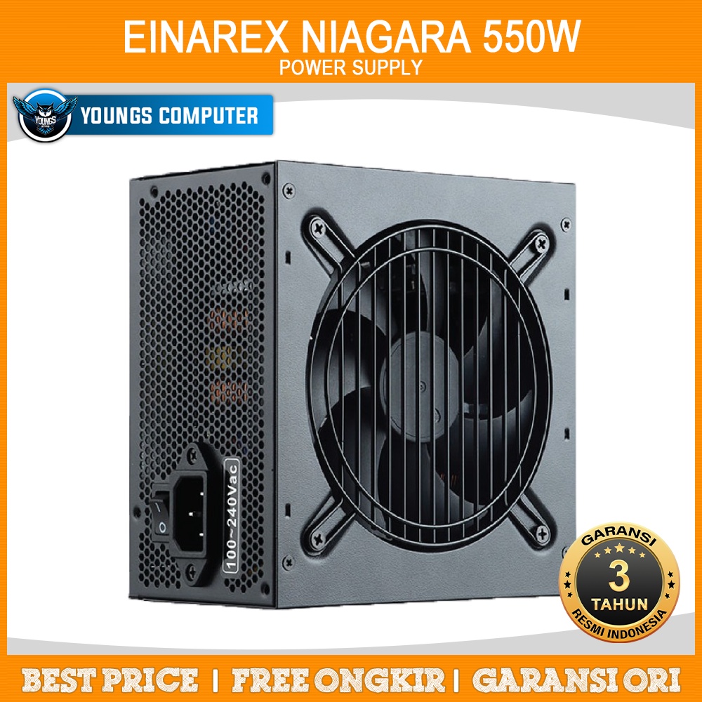 PSU EINAREX NIAGARA 550W 80+ with Flat Cable | Power Supply 550 Watt