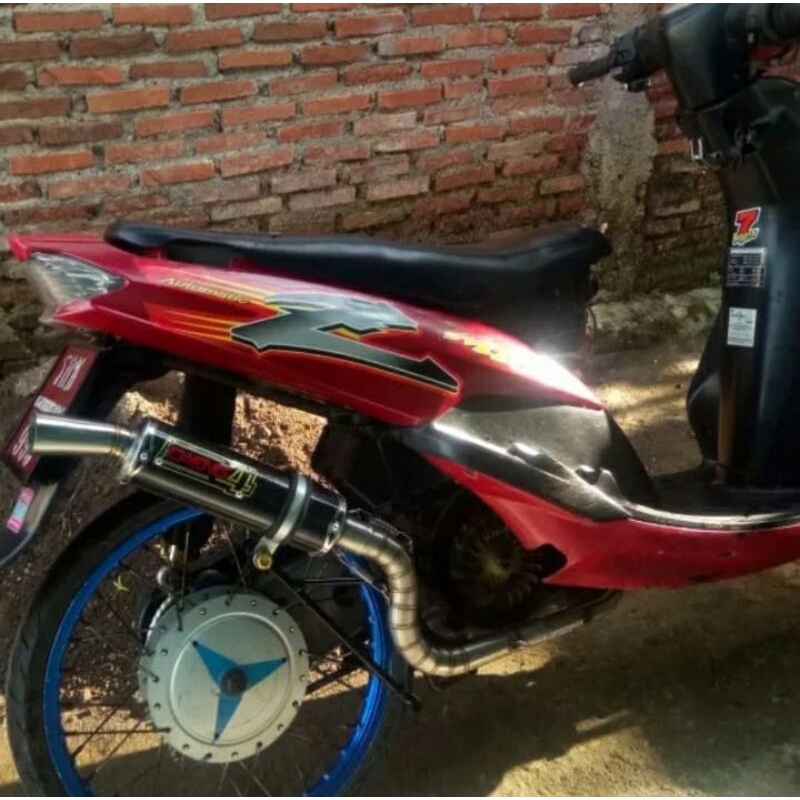 Knalpot Daeng carbon look all matic Vario Beat Mio Aerox Nmax dll. inlet 38/50 mm