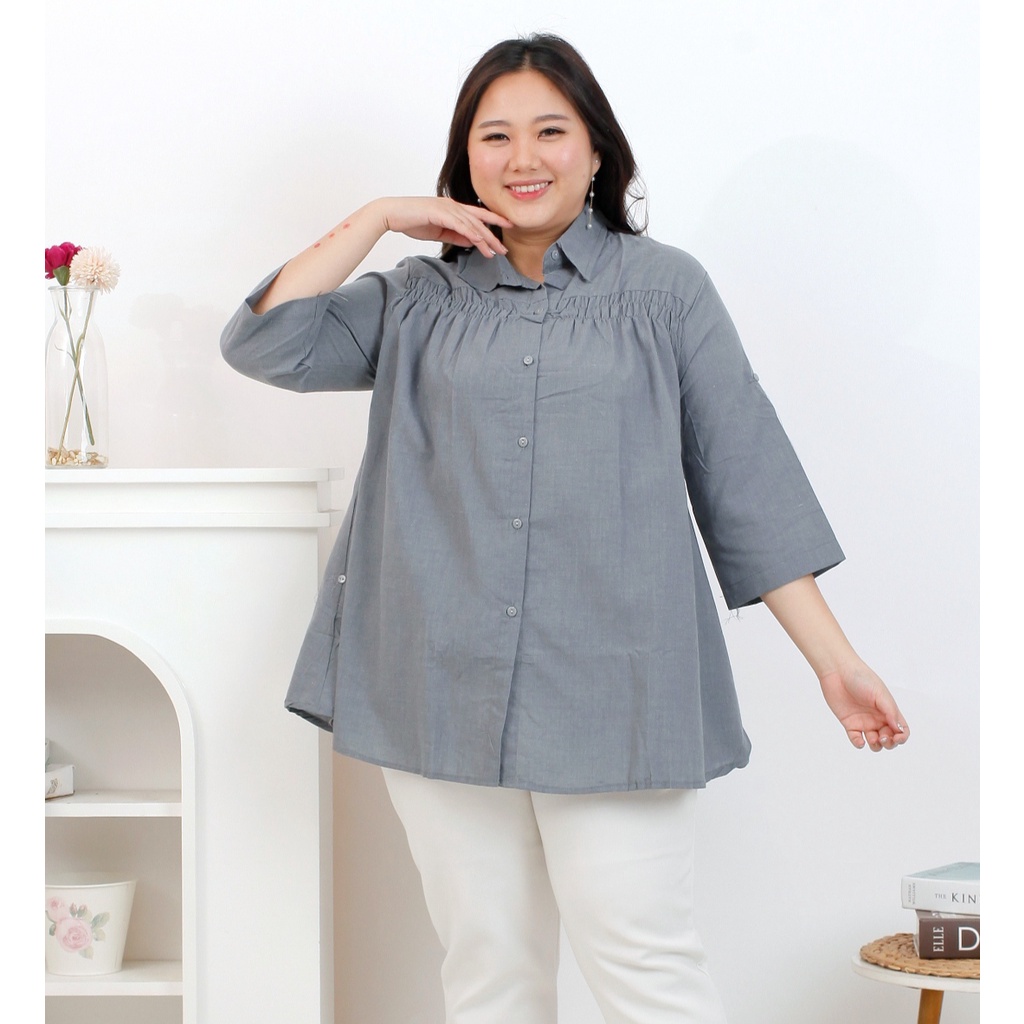 Basic id fashion Kemeja jumbo XXL XXXL / Kemeja big size