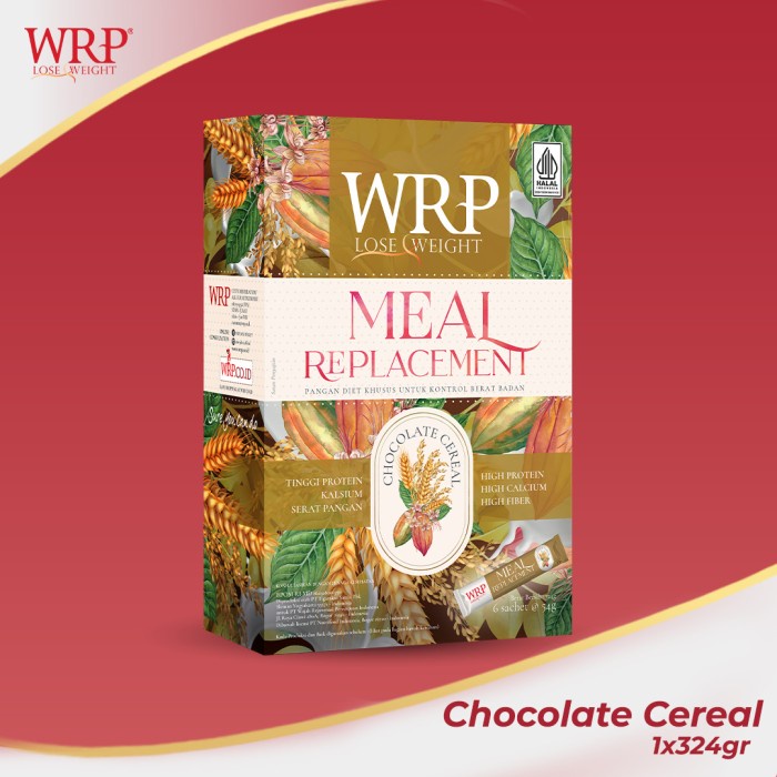 

[BISA COD] WRP Meal Replacement Chocolate Cereal 324gr - Pengganti Makan