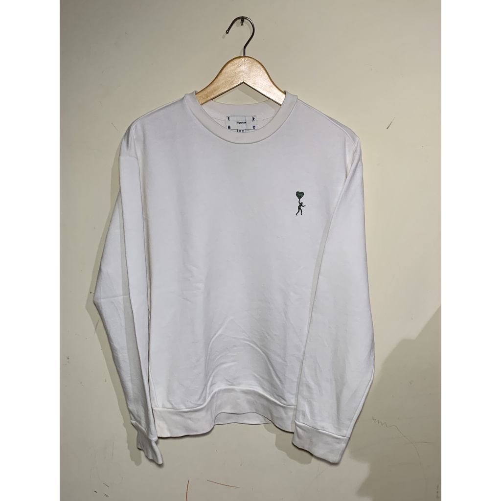 tate signature crewneck broken white size m us on tag - second