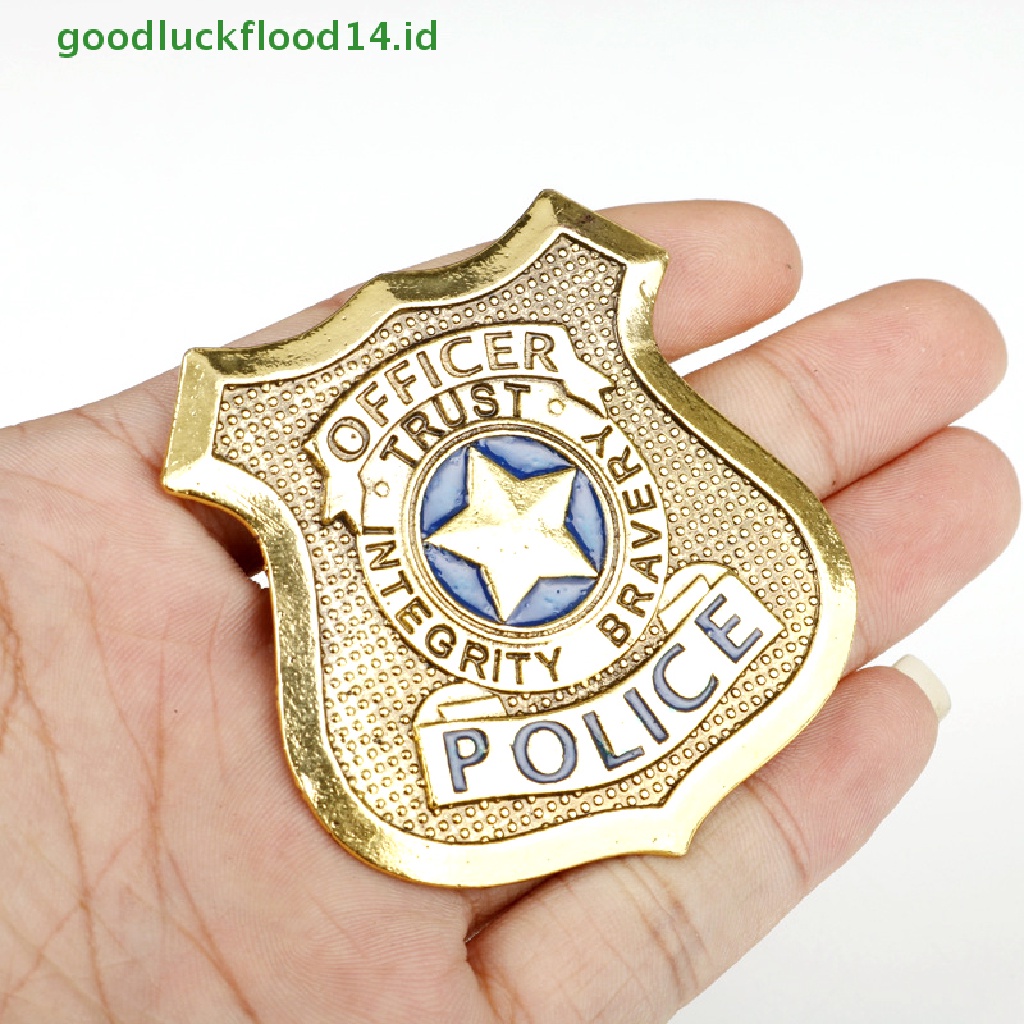 [GOOGFOUR] Aksesoris Film Cosplay Perhiasan Lencana Polisi Bros Pin Film Anime Zootopia Kelinci Judy Police Badge Brooch Hadiah [TOP]