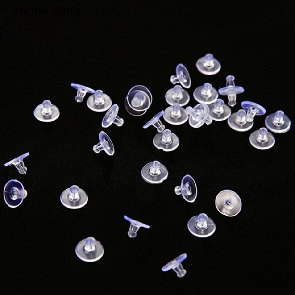 Hbid 50PCS Heavy Duty Karet Earring Backs Sleeves Holders Stoppers Soft Nut Silicone Glory