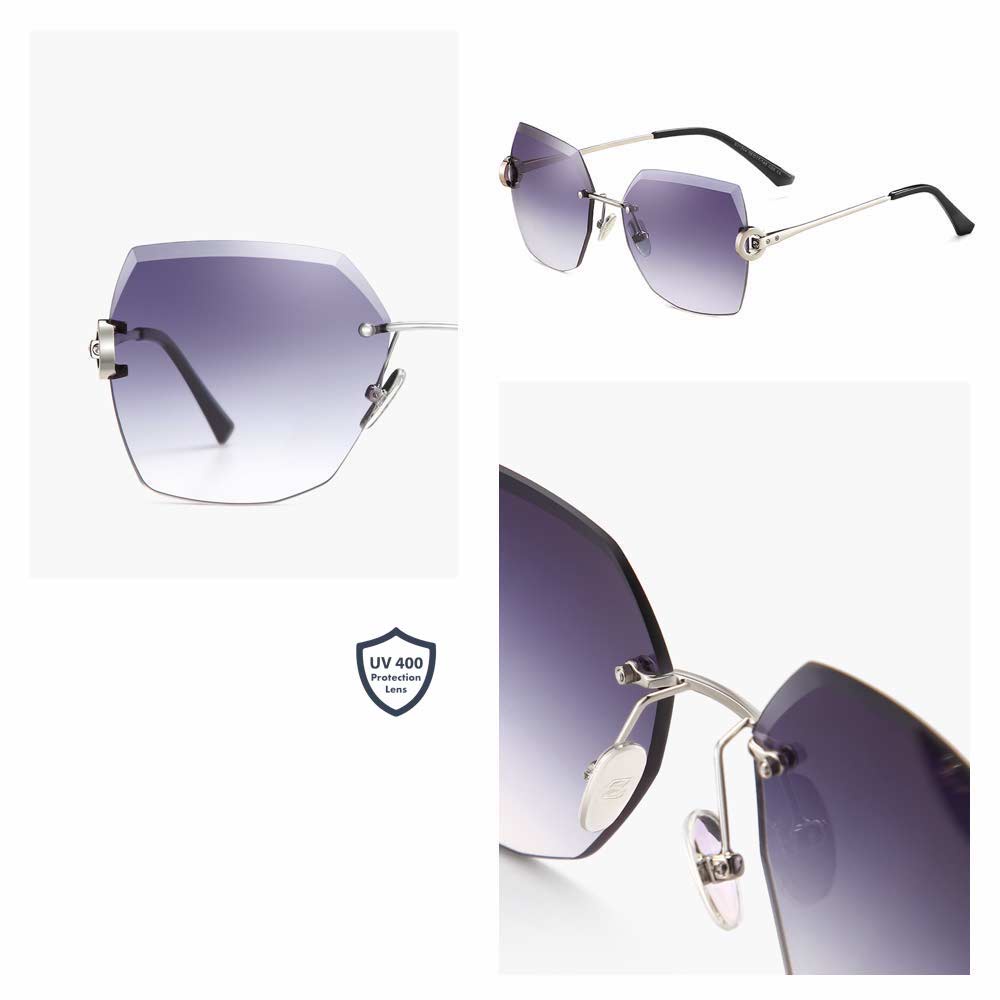 Kacamata UV400 [ Cokelat ] Anti Radiasi - Sunglasses Wanita Korea - HM8148