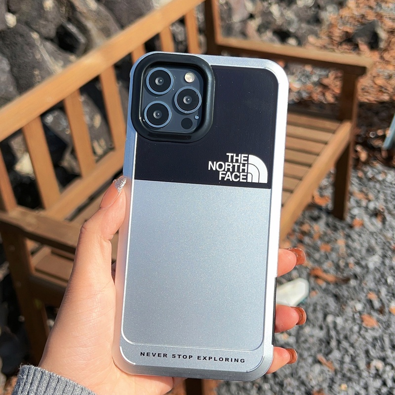 IPHONE Mewah Sederhana Mode North Brand Plating Lensa Frame Case Untuk Iphone14 13 12 11 ProMax Warna Lembut Bumper Shockproof on 14Plus Hard Acrylic Cover