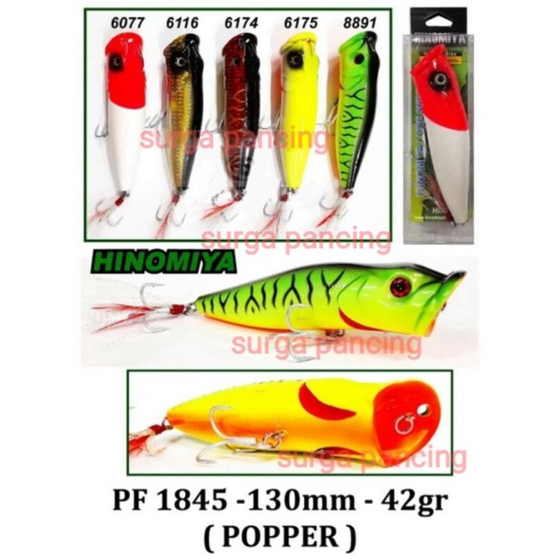 Lure umpan POPPER HINOMIYA PF1845 13CM/42GR