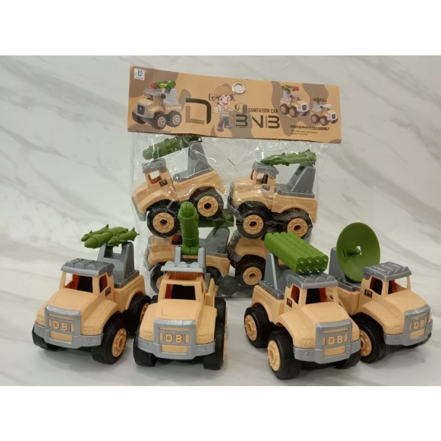 Mainan Bongkar Pasang Military Vehicle DBNB 4 pcs No DB6066-1