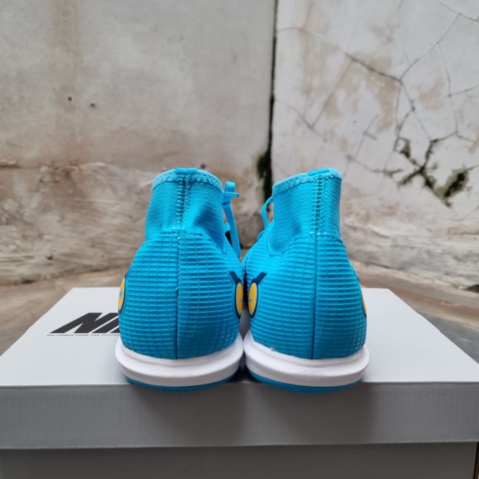 SEPATU FUTSAL NIKE MERCURIAL SUPERFLY 8 ACADEMY CHROLINE BLUE