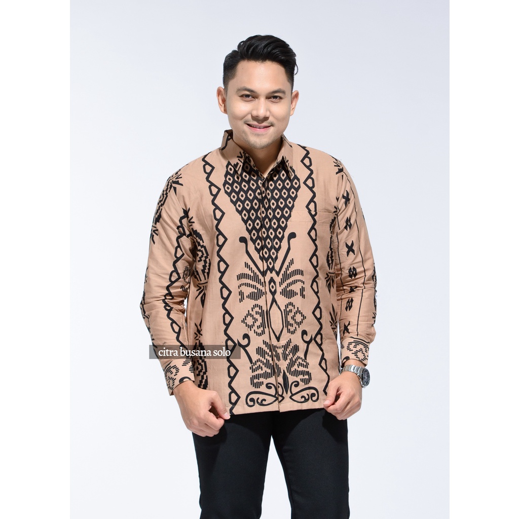 PUJANGGA Kemeja Batik Pria Full Furing Bahan Katun Primisima