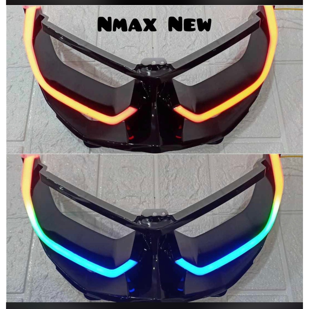 Lampu Alis DRL Depan Nmax New RGB Plus Frame Alis Nmax Lampu Senja Depan Nmax new 2020 2021 2022