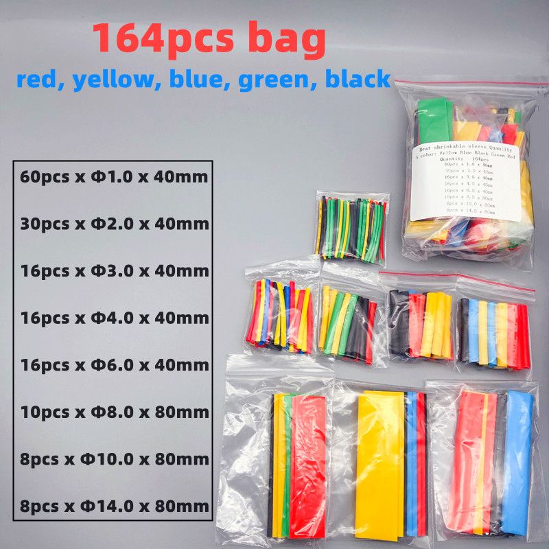 850/750/530 Pcs Heat Shrink Tube Isolasi Bakar Kabel Selang Bakar Warna Warni Selongsong Bakar Pelindung Kabel Heat Shrink Kabel Heat Shrink + Box Promo Grosir