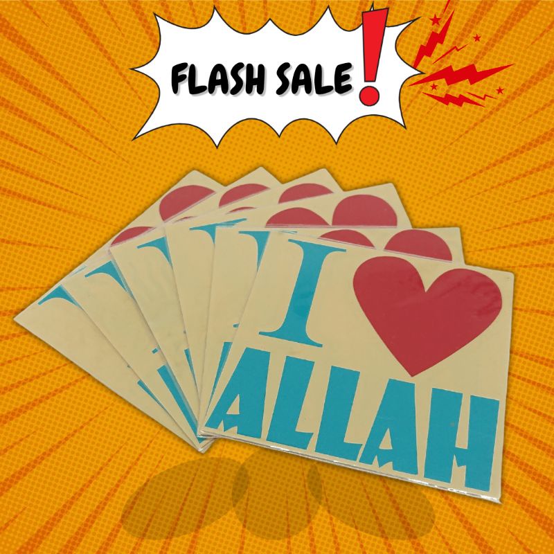 

Stiker ALLAH / Stiker Cutting I Love Allah Keren