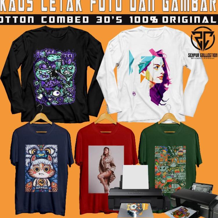 ORIGINAL% KAOS SABLON CUSTOM GAMBAR DAN CUSTOM FOTO