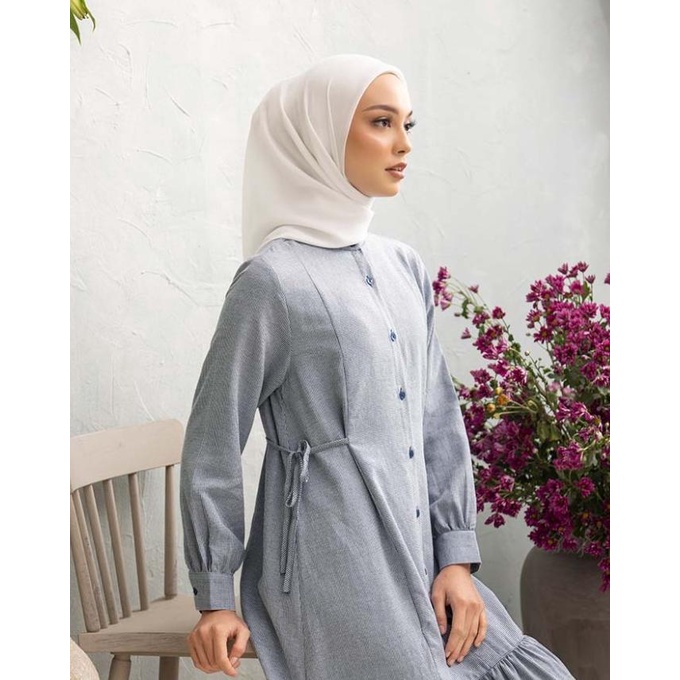 Davira Dress - Denim Blue - Dress Wanita Muslim