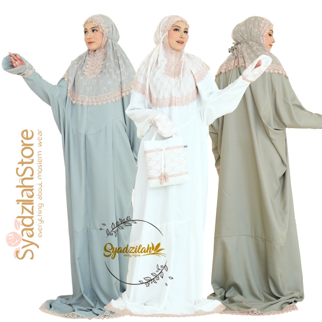 SYADZILAH - Mukena Terusan Dewasa Siti Fatimah Katun Twill Stretch Premium