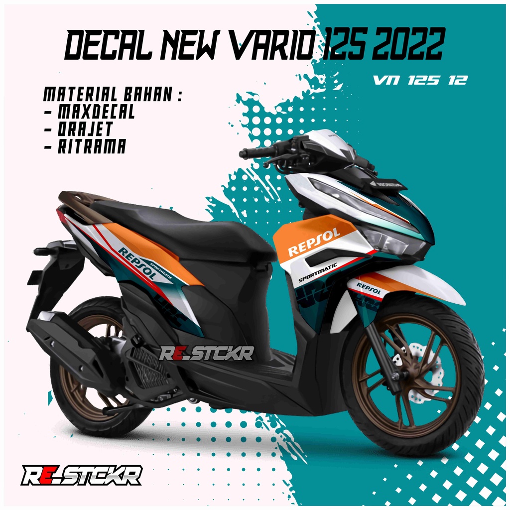Decal new vario 125 sticker new vario 125 2022 repsol vario 125 new