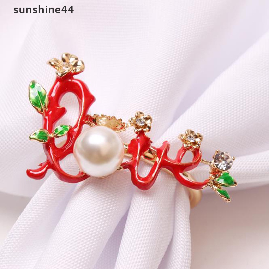 Sunshine LOVE Napkin Rings Untuk Pesta Pernikahan Table Napkin Holder Valene's Day Gift.