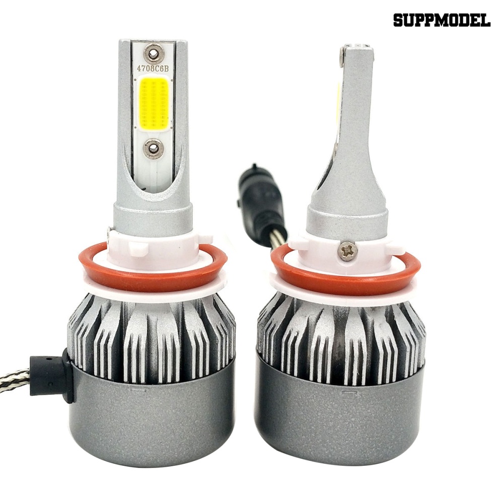 [SM] 2pcs H8 H9 H11 1200W 6000K Super Terang Lampu LED Mobil Kendaraan Headlight Bulb
