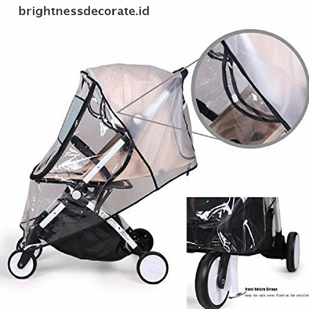 [Birth] Eva Baby Stroller Anti Air Rain Cover Transparan Kursi Dorong Jas Hujan [ID]