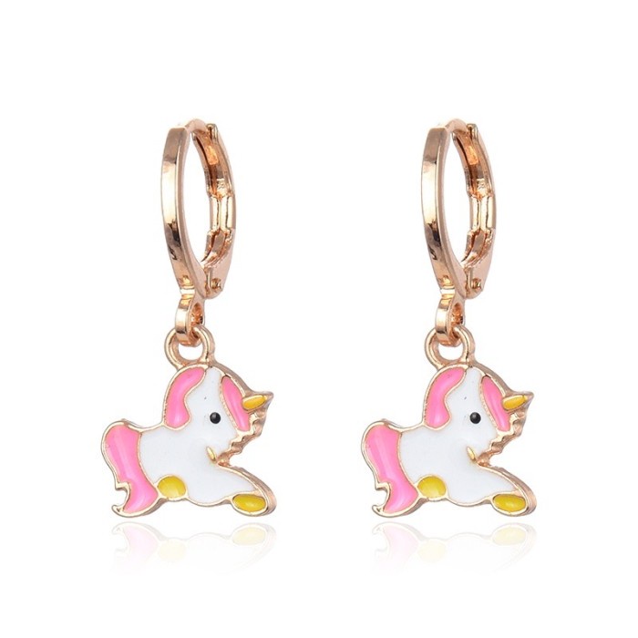 Anting Anting Unicorn Gold Anak Perempuan Cewek Wanita Lucu Karakter