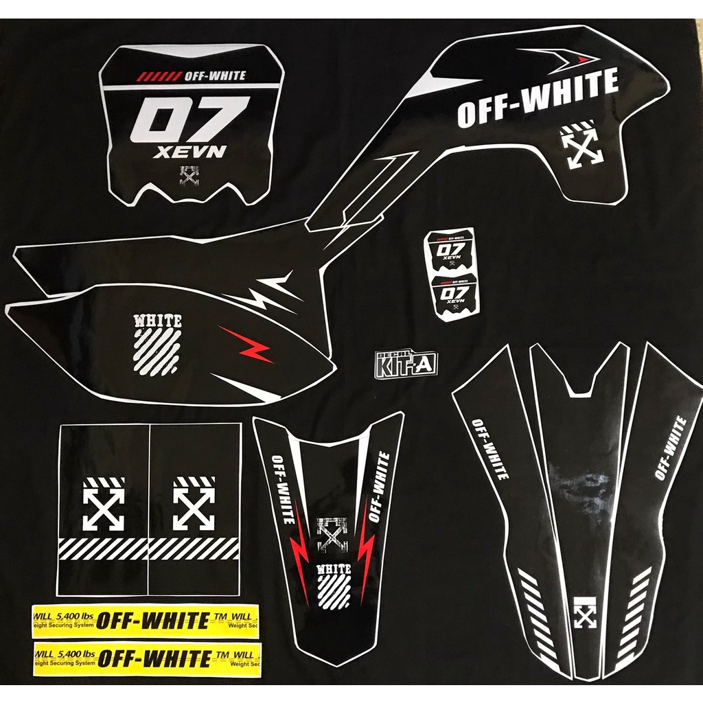 Decal viar 2022 decal viar Cross X 150 decal viar Cross X 200 GT motif Off White motor viar sticker 