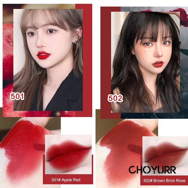 【COD】Lip Glaze Matte Smooth Velvet Mist Lip Gloss Cahaya Air Lipstick Long-Lasting Lip Mud Korean Makeup Import-CH