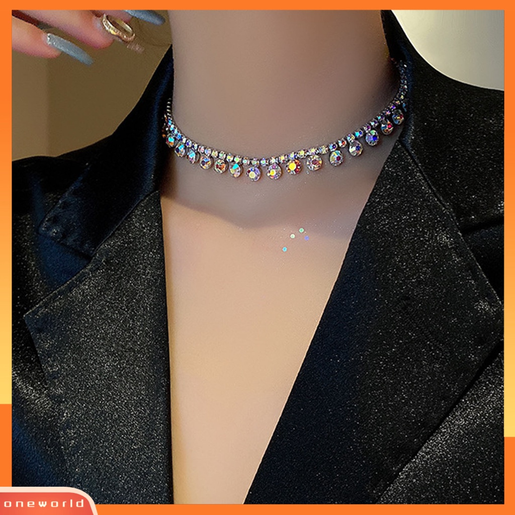 {oneworld} Kalung Elegan Manis Ringkas Anggun Wanita Choker Rantai Untuk Pacaran